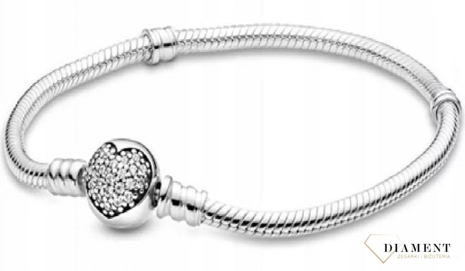 Srebrna bransoletka damska do charmsów modułowa Typu Pandora z serduszkiem DIA-BRA-BP011005-925. rebrna bransoletka damska. Bransoletka srebrna do charmsów. Srebna bransoletka modułowa. Bransoletka typu Pandory.jpg