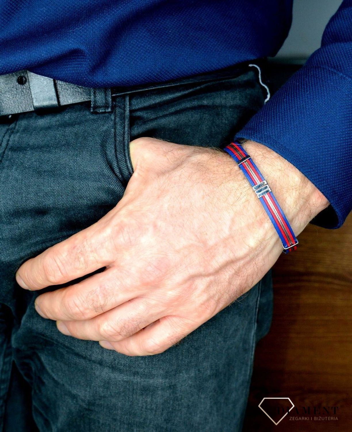 Bransoletka męska skórzana dla mężczyzny 'Wielkomiejski styl' DIA-BRA-BSPAB13622.jpg