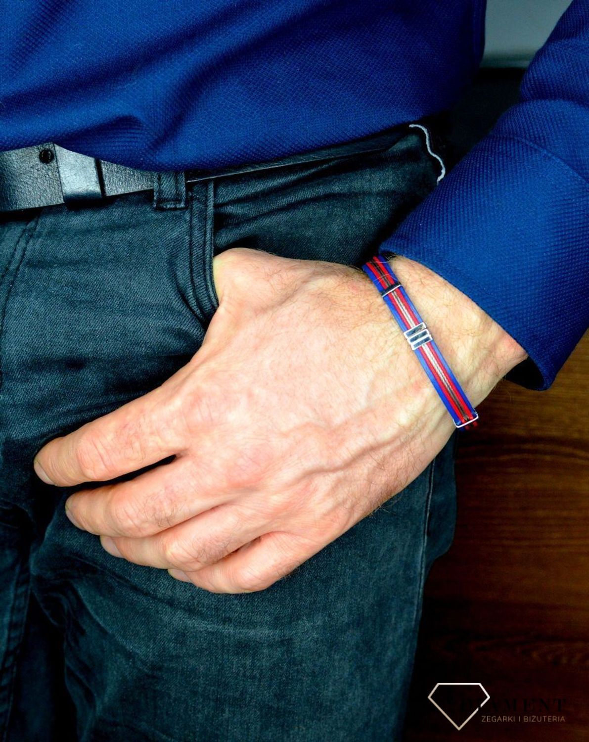 Bransoletka męska skórzana dla mężczyzny 'Wielkomiejski styl' DIA-BRA-BSPAB13622.jpg