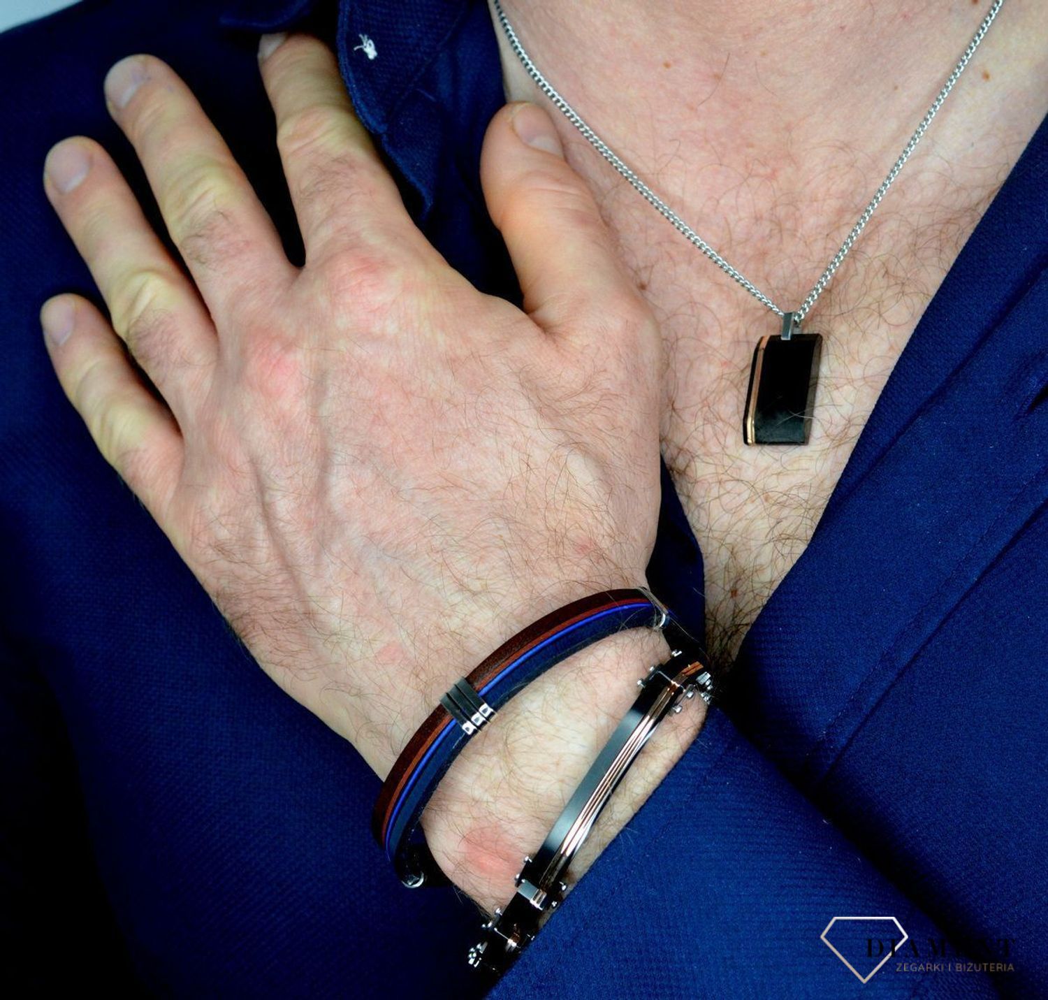 Bransoletka męska skórzana modowe kolory DIA-BRA-BSPBA13620.jpg