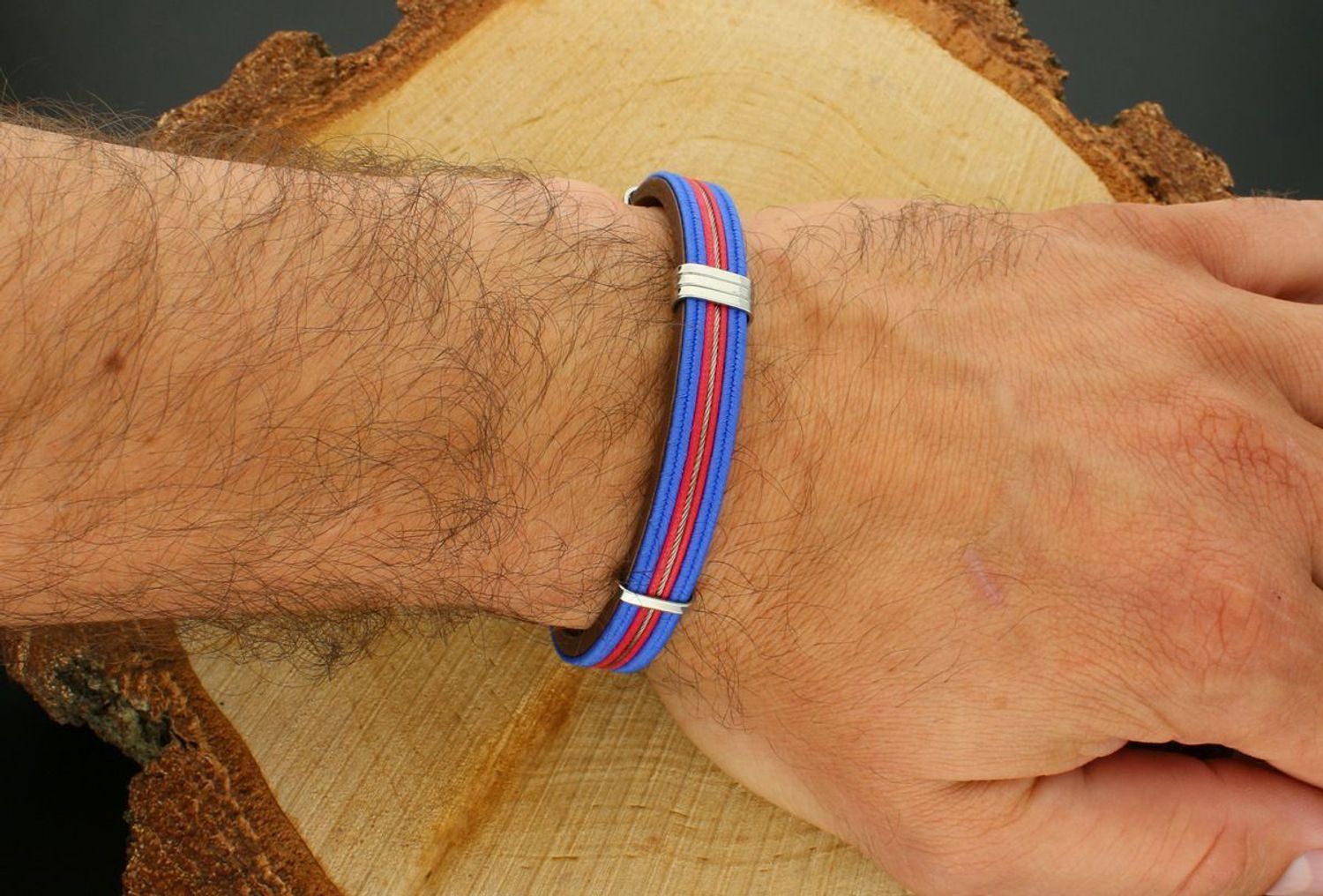 Bransoletka męska ze skóry i stali – DIA-BRA-BSPBA14952.jpg