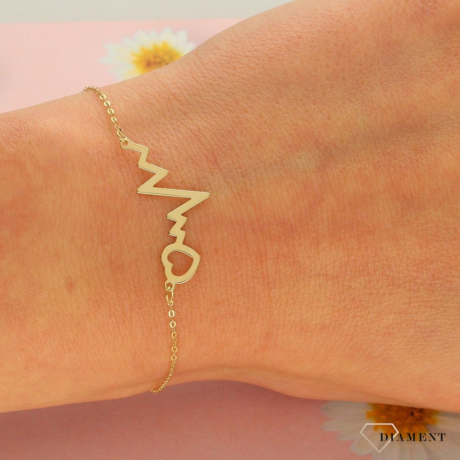 Złota bransoletka celebrytka 333 linia życia (1).jpg