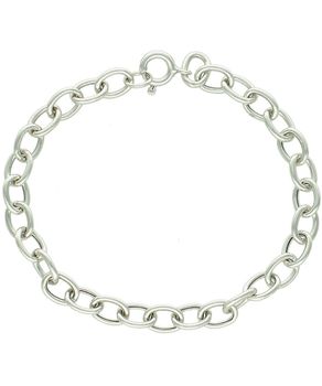 Srebrna Bransoletka Damska 925 z Gładkich Ogniw – Bransoletka do Charmsów 19 cm (2).jpg