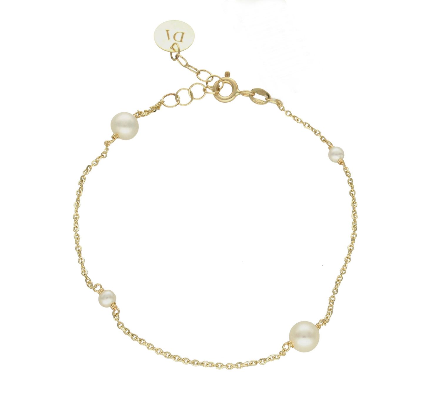 Złota bransoletka damska 585 celebrytka z perłą DIA-BRA-GA.BR0455-585. Bransoletka wykonana z najwyższej jakoś (2).jpg