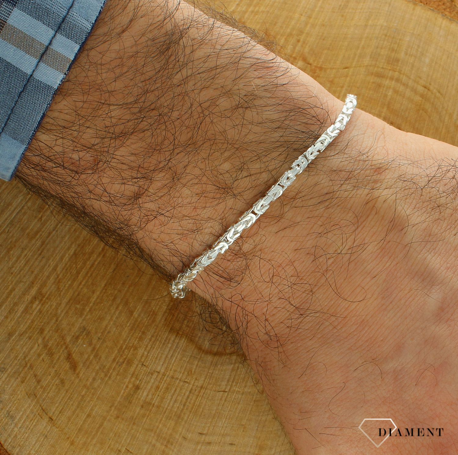 Bransoletka srebrna 925 splot królewski 3mm DIA-BRA-H4-60-925 (2).jpg