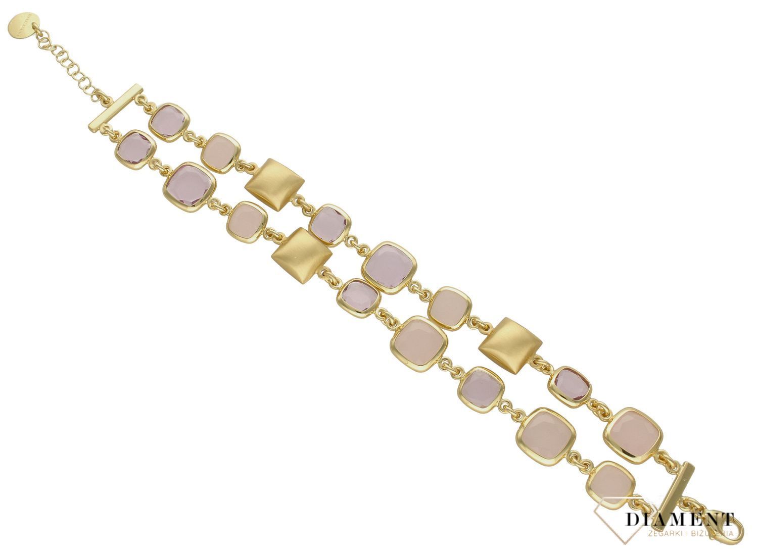 Bransoletka srebrna 925 pokryta złotem DIA-BRA-H4182590RM-925. Biżuteria zaprojektowana z pasją i dbałością o każdy detal. Utrzymana w najnowszych trendach złota bransoletka świetnie sprawdzi się ekspon (3).jpg