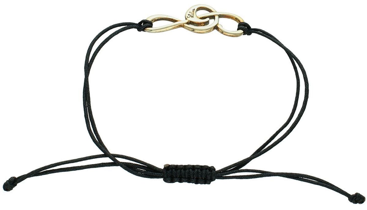 Muzyczna bransoletka damska na czarnym rzemyku z kluczem wiolinowym. Pozłacane srebro 925, zawieszka 3,0 x 1,1 cm, regulowane zapięcie. Idealna dla każdej miłośniczki muzyki.1.jpg