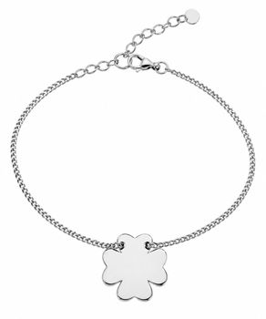 Bransoletka srebrna damska 925 pancerka z koniczynką – 19 cm (3).jpg