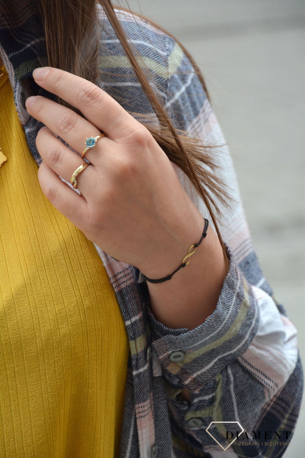 Bransoletka na sznureczku złota znak nieskończoności DIA-BRA-LU059G8K+1BLACK-333.jpg