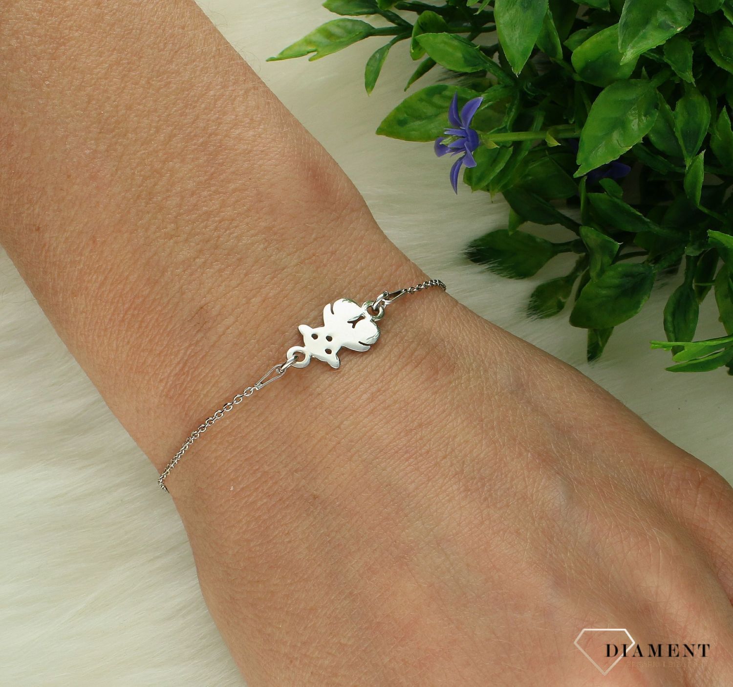 Bransoletka srebrna z Misiem 925 DIA-BRA-MISKI-925 (3).jpg