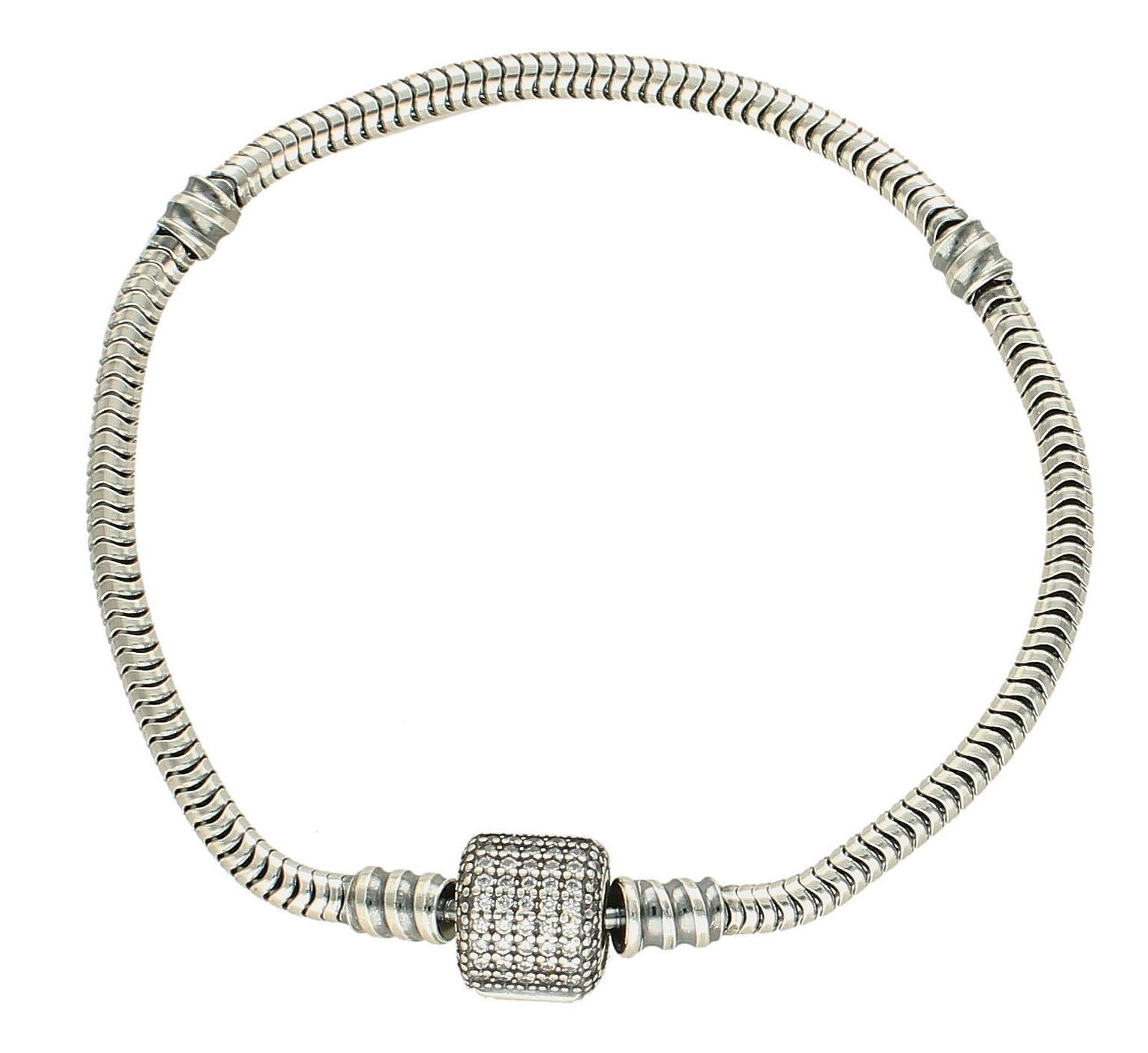 Srebrna bransoletka damska do charmsów modułowa Typu Pandora z cyrkoniami DIA-BRA-MOD11R-925. Srebrna bransoletka damska. Bransoletka srebrna do charmsów. Srebna bransoletka modułowa. Bransoletka typu Pandory. .jpg