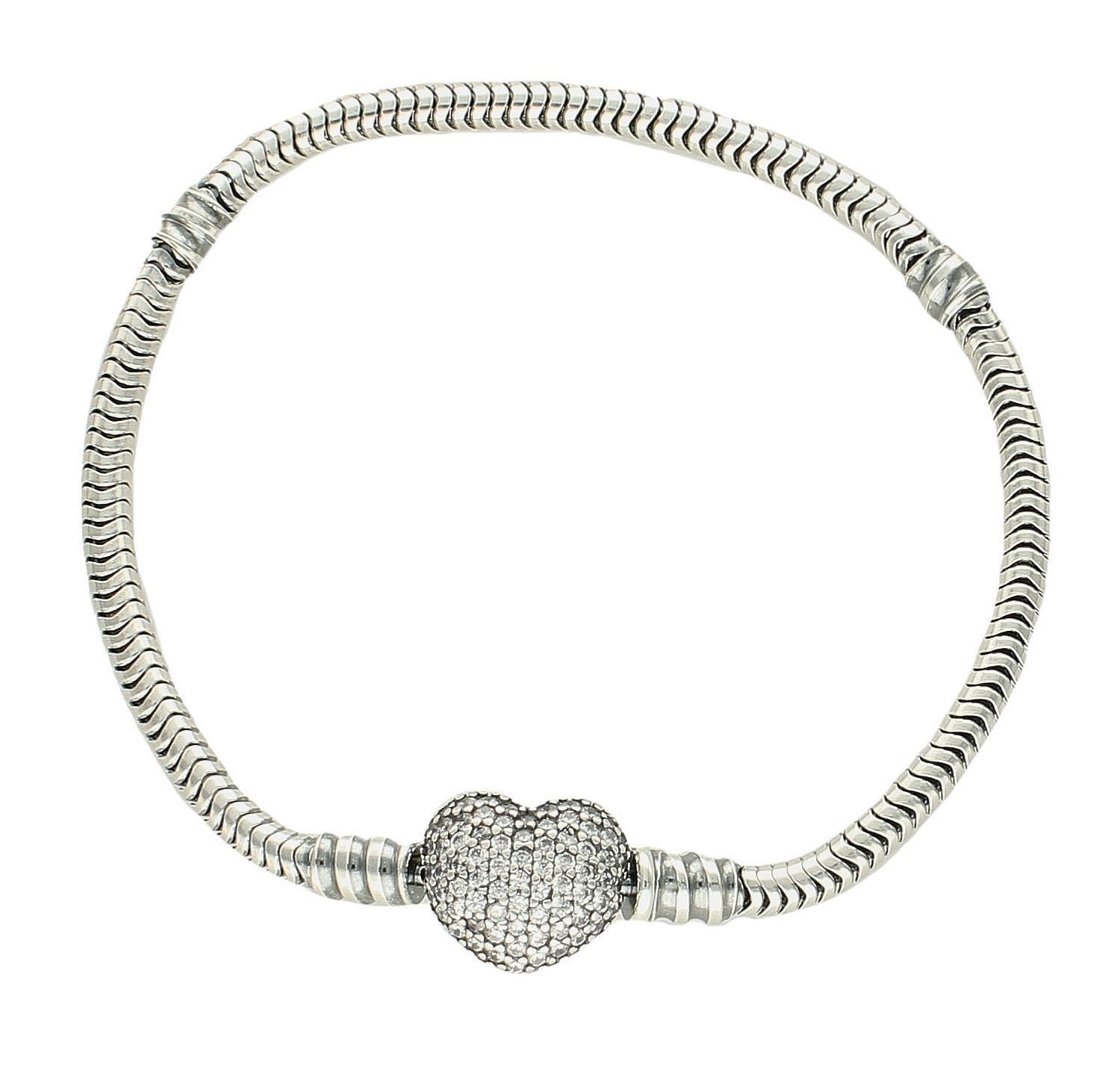 Srebrna bransoletka damska do charmsów modułowa Typu Pandora z serduszkiem DIA-BRA-MOD3R-925. Srebrna bransoletka damska. Bransoletka srebrna do charmsów. Srebna bransoletka modułowa. Bransoletka typu Pandory. Br (1).jpg