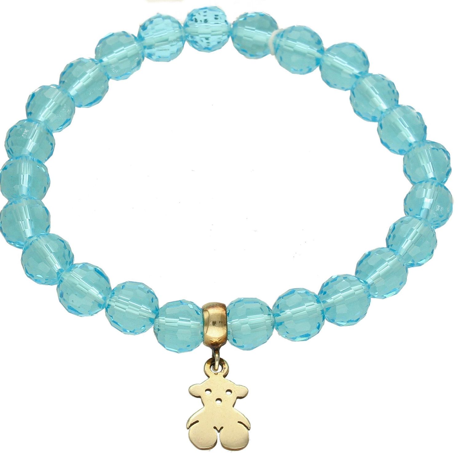 Bransoletka damska koraliki z zawieszką Miś DIA-BRA-NIEBIESKI-MIS-2-925. Bransoletka damska z zawieszką. Bransoletka damska w niebieskim kolorze z koralików (2).jpg