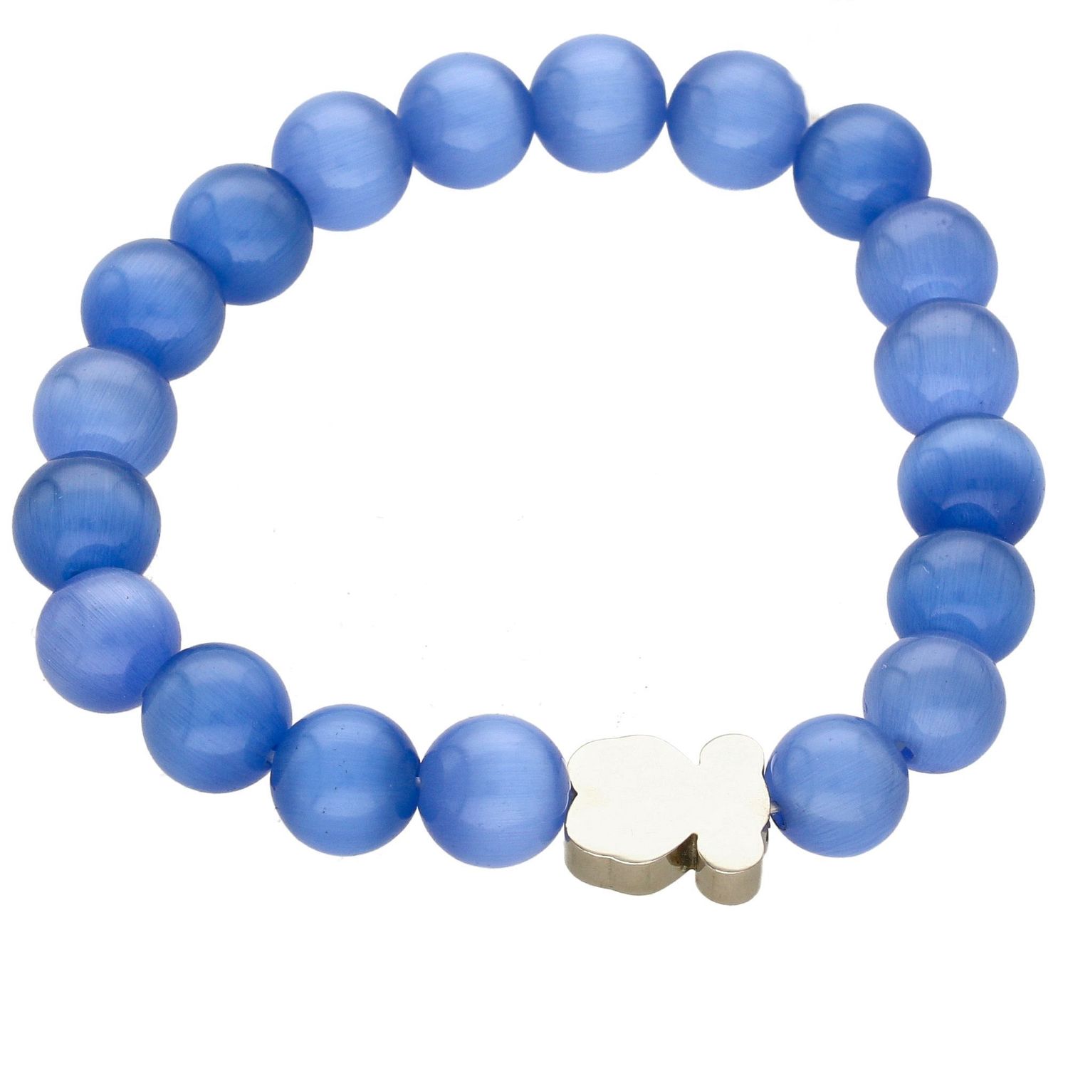 Bransoletka damska koraliki z Misiem DIA-BRA-NIEBIESKI-MIS-925. Bransoletka z niebieskich koralików. Bransoletka damska z zawieszką. Bransoletka sprawdzi się na prezent  (2).jpg