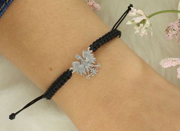 Srebrna Bransoletka z Orłem Godłem Polski na Czarnym Sznurku 925 – Grawer Gratis DIA-BRA-ORZEŁ-925 brans.jpg