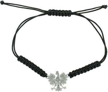 Srebrna Bransoletka z Orłem Godłem Polski na Czarnym Sznurku 925 – Grawer Gratis DIA-BRA-ORZEŁ-925.jpg