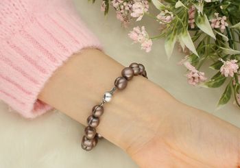 Bransoletka z brązowych pereł 9 mm – srebro 925, elegancja w ciepłych tonach (3).jpg