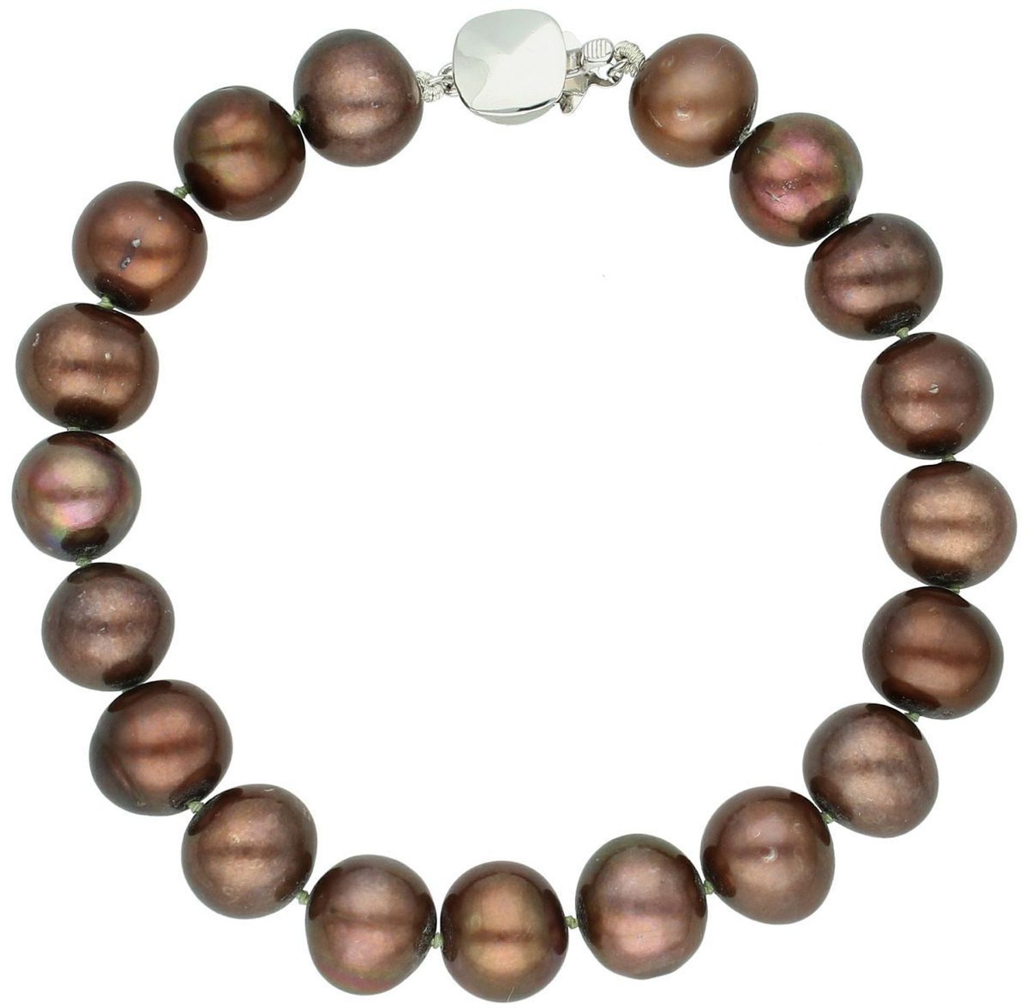 Bransoletka z brązowych pereł 10 mm – srebro 925  Głęboka elegancja  DIA-BRA-PERŁY-NATURALNE-13-925 (2).jpg