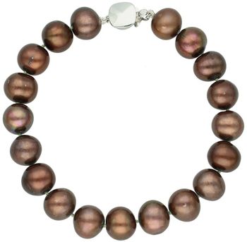 Bransoletka z brązowych pereł 10 mm – srebro 925  Głęboka elegancja  DIA-BRA-PERŁY-NATURALNE-13-925 (2).jpg