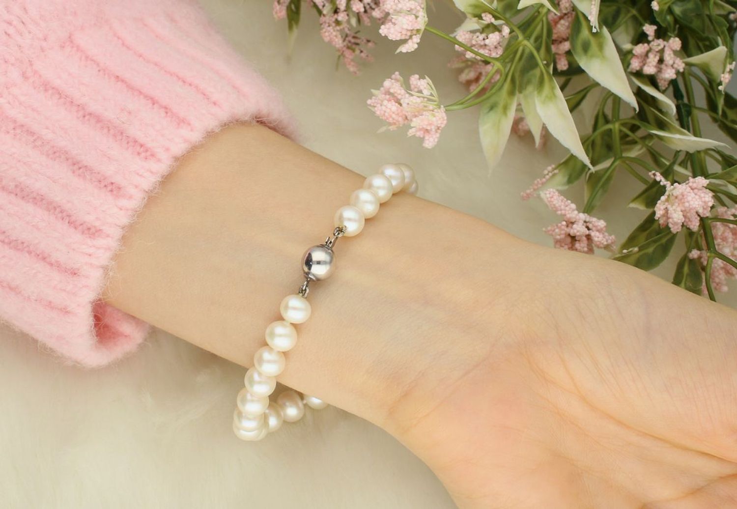 Bransoletka z białych pereł 8 mm – elegancja i srebro 925, DIA-BRA-PERŁY-NATURALNE-14-925 (1).jpg