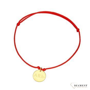 Złota bransoletka z grpą krwi ARh- PL0129BG14K.jpg