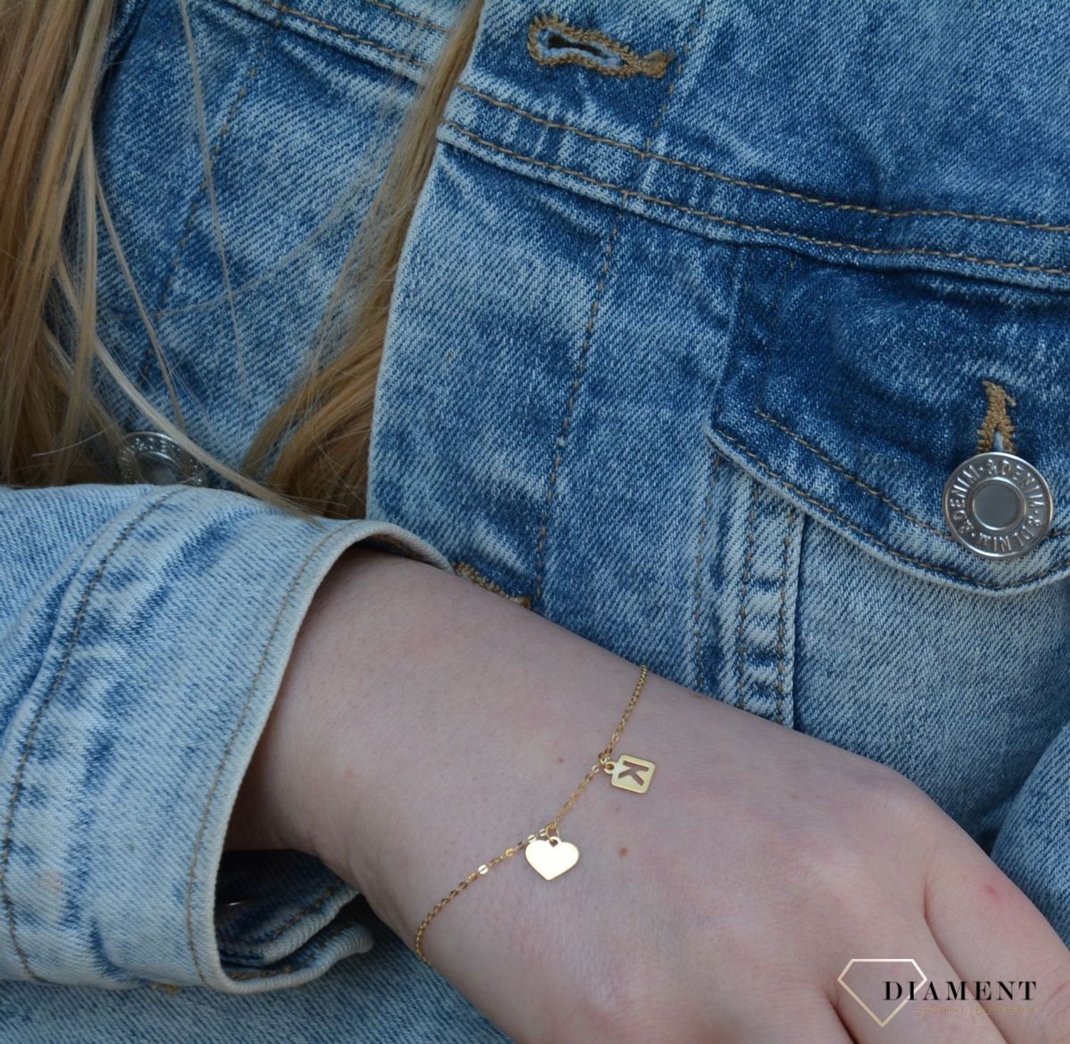 Subtelna, złota bransoletka celebrytka wykonana z ażurowego łańcuszka v.jpg