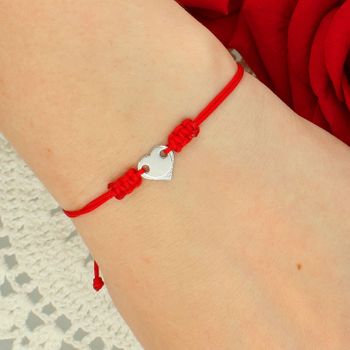 Bransoletka damska na czerwonym sznurku z serduszkiem srebro 925 – symbol miłości i szczęścia (2).jpg
