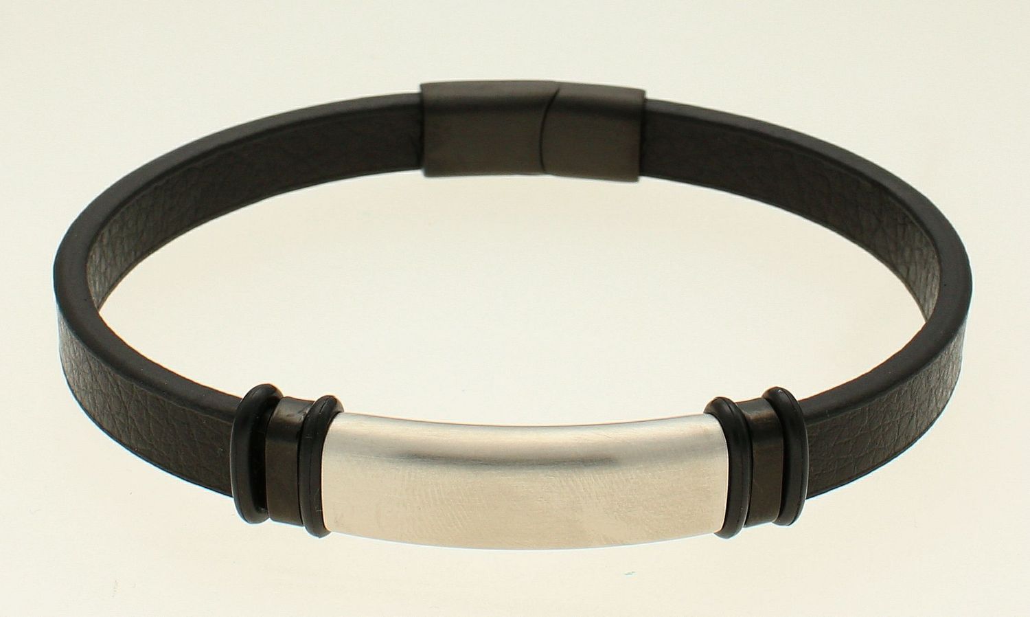 Bransoletka męska skórzana z blaszką do graweru DIA-BRA-S1403446-STAL (1).jpg