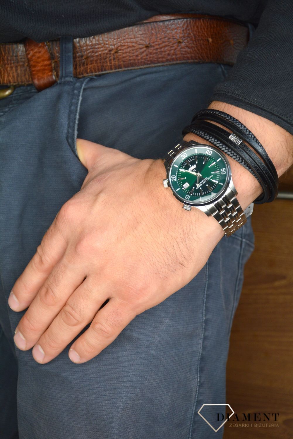 Bransoletka skórzana męska 'Plecionki z krzyżykiem' DIA-BRA-S1953952-STAL ✅ Bransoletka męska wykonana z skórzanych pasków o różnej fakturze ✅ dsfsdf.jpg