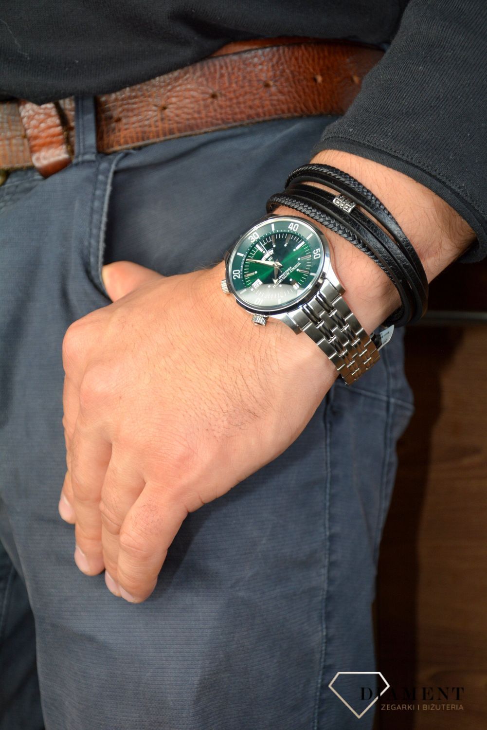 Bransoletka skórzana męska 'Plecionki z krzyżykiem' DIA-BRA-S1953952-STAL ✅ Bransoletka męska wykonana z skórzanych pasków o różnej fakturze ✅ dsfsdf.jpg