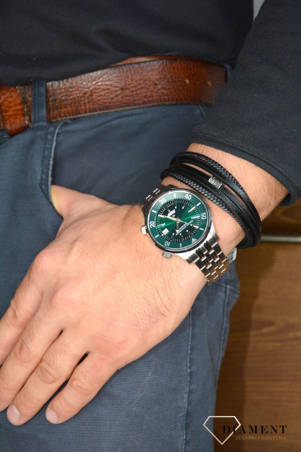 Bransoletka skórzana męska 'Plecionki z krzyżykiem' DIA-BRA-S1953952-STAL ✅ Bransoletka męska wykonana z skórzanych pasków o różnej fakturze ✅ dsfsdf.jpg