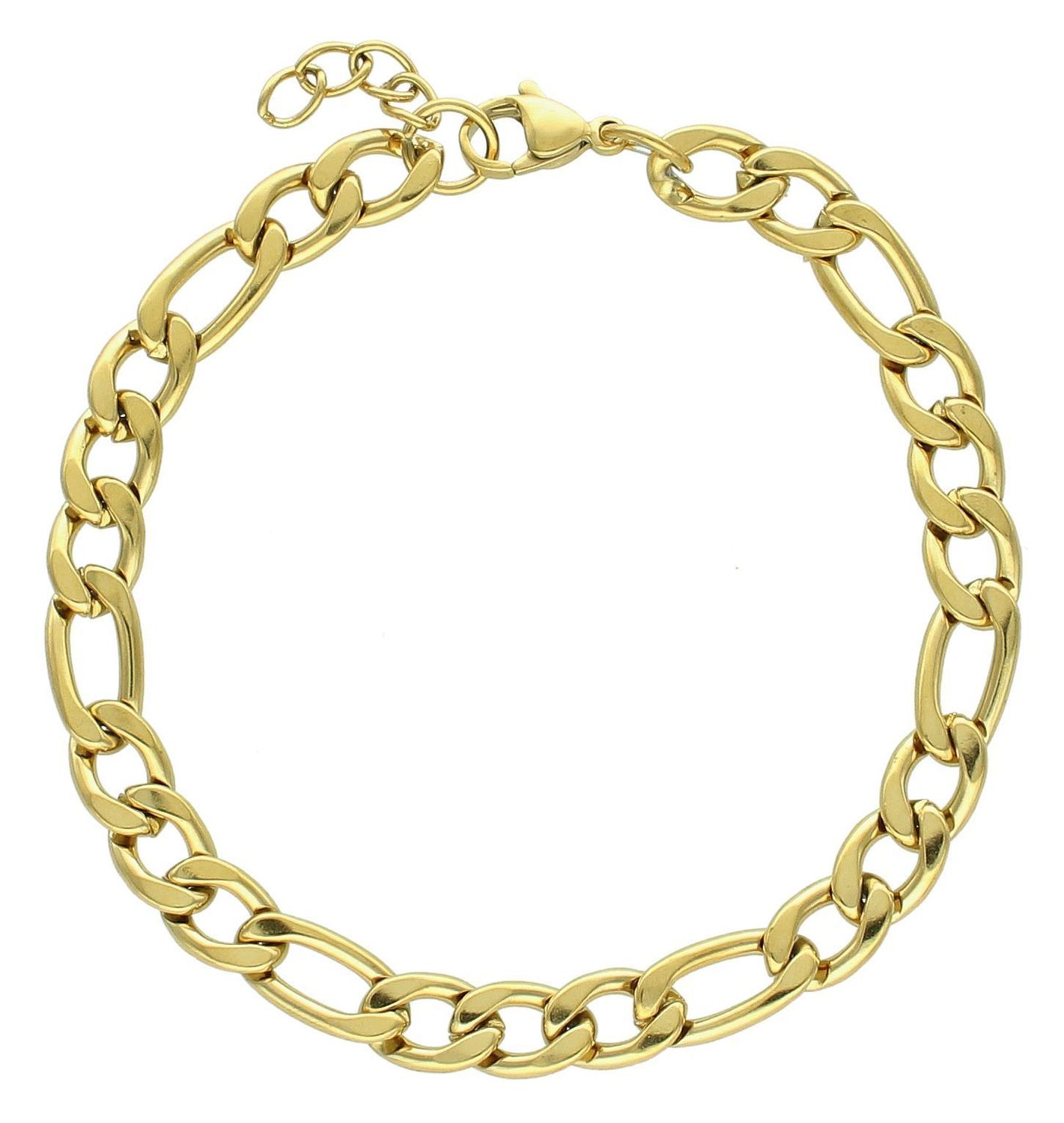 Bransoletka męska stalowa figaro w złotym kolorze DIA-BRA-S6522134-STAL (2).jpg