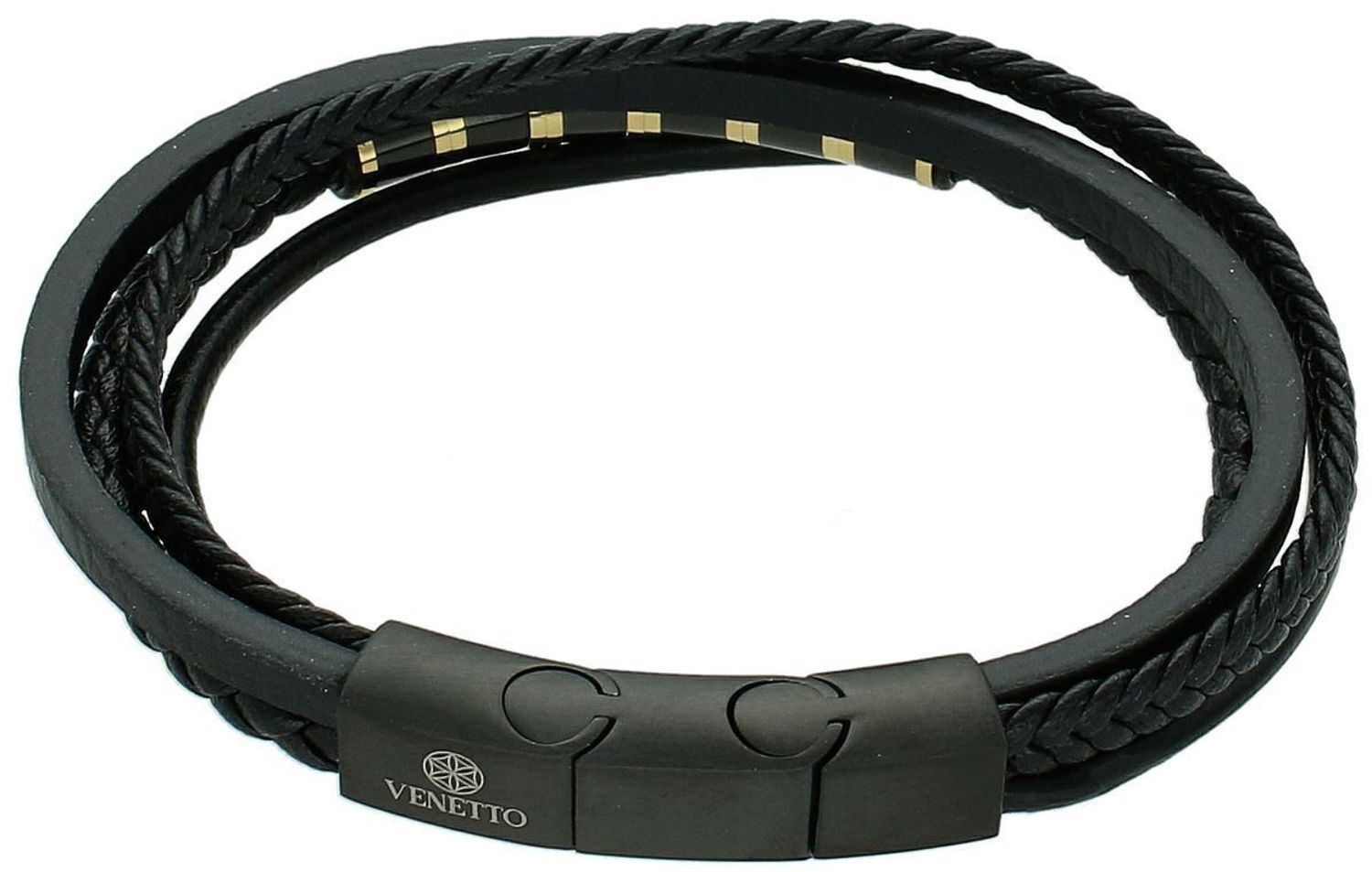 Bransoletka męska skórzana z elementem stalowym DIA-BRA-S9004859-STAL  Minimalizm i styl bra.jpg