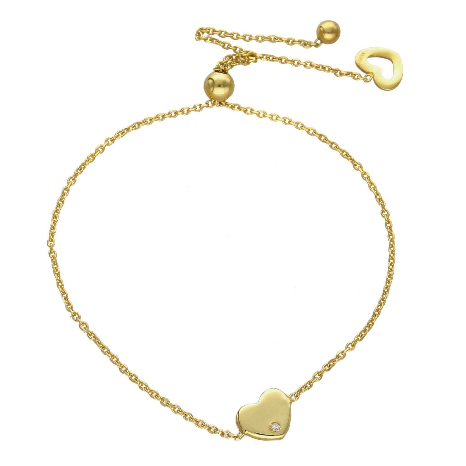 Srebrna bransoletka pozłacana serduszko z cyrkonią DIA-BRA-SERCE2-925 (1).jpg