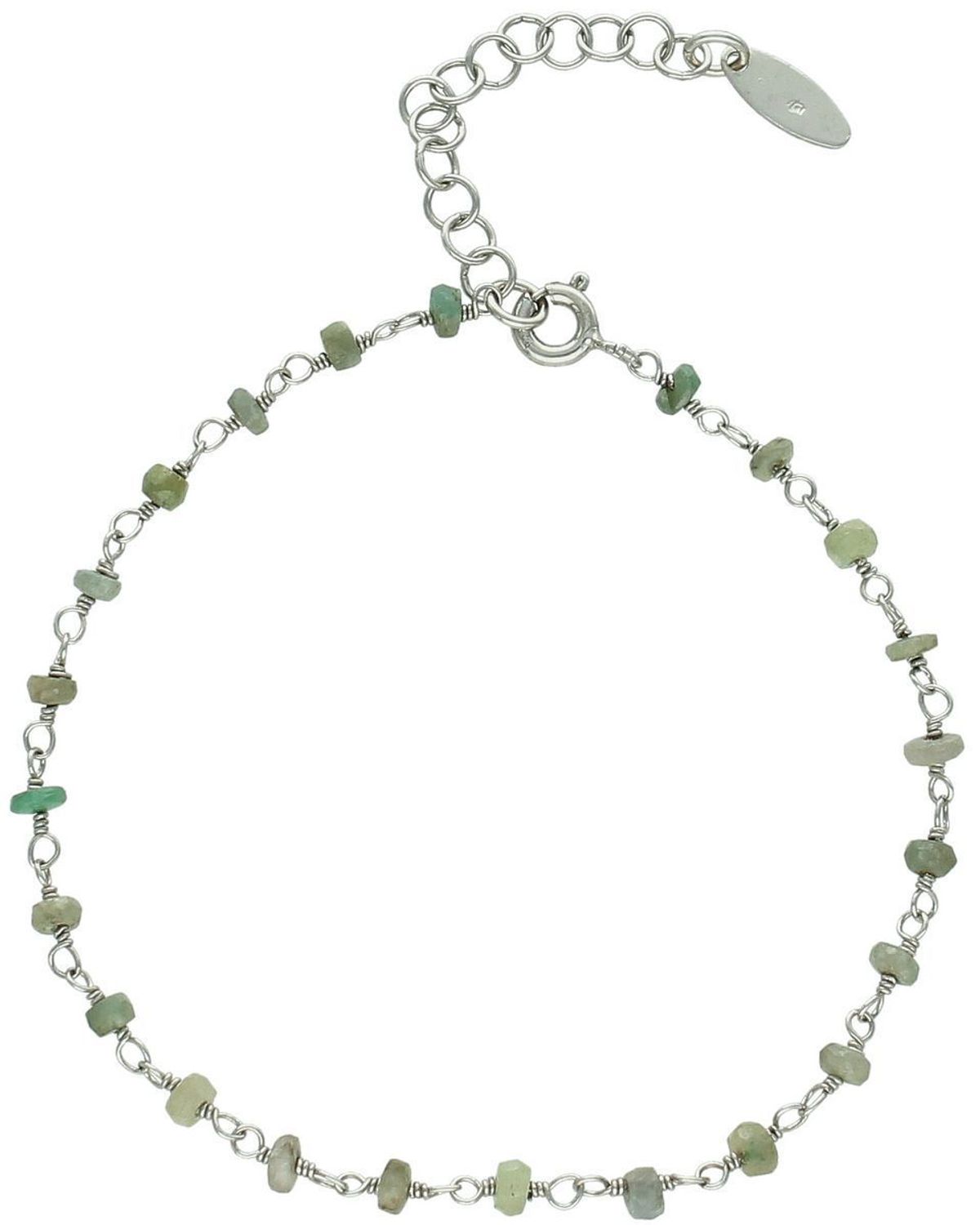 Srebrna bransoletka 925 z naturalnymi szmaragdami – model DIA-BRA-SZMARAGDY-925. Elegancka, lekka i pełna klasy. Długość 16 + 3 cm, waga 2,30 g. Doskonała na prezent lub specjalną okazję.1.jpg