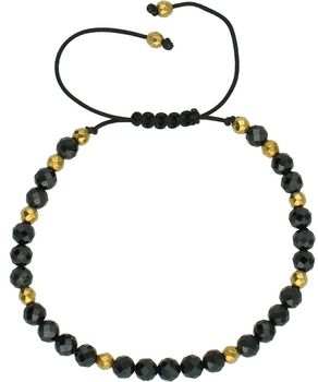 Bransoletka damska z turmalinem i hematytem – złote akcenty, regulowana.jpg