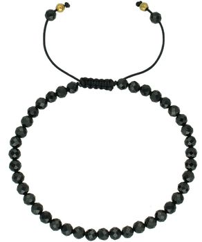 Bransoletka damska z turmalinem i hematytem – regulowana, czarny sznurek.jpg