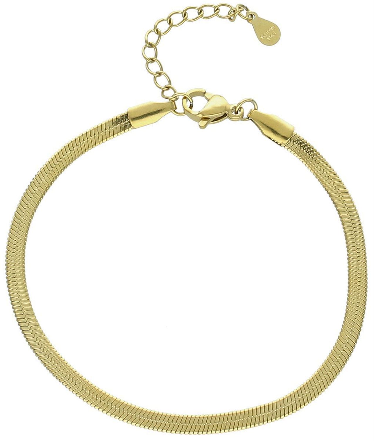 Bransoletka damska stalowa pozłacana taśma – długość 17+2 cm taśma.jpg