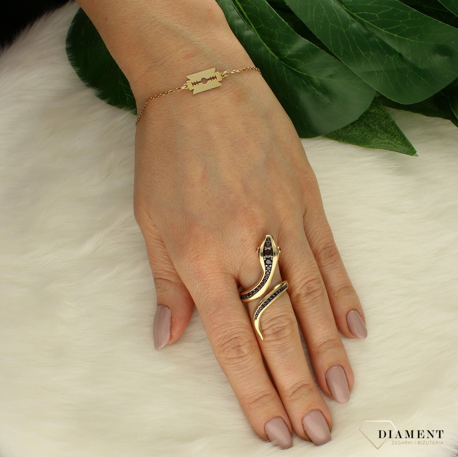 Srebrna bransoletka damska pozłacana Żyletka DIA-BRA-ZYLETKA-Z-925ds.jpg