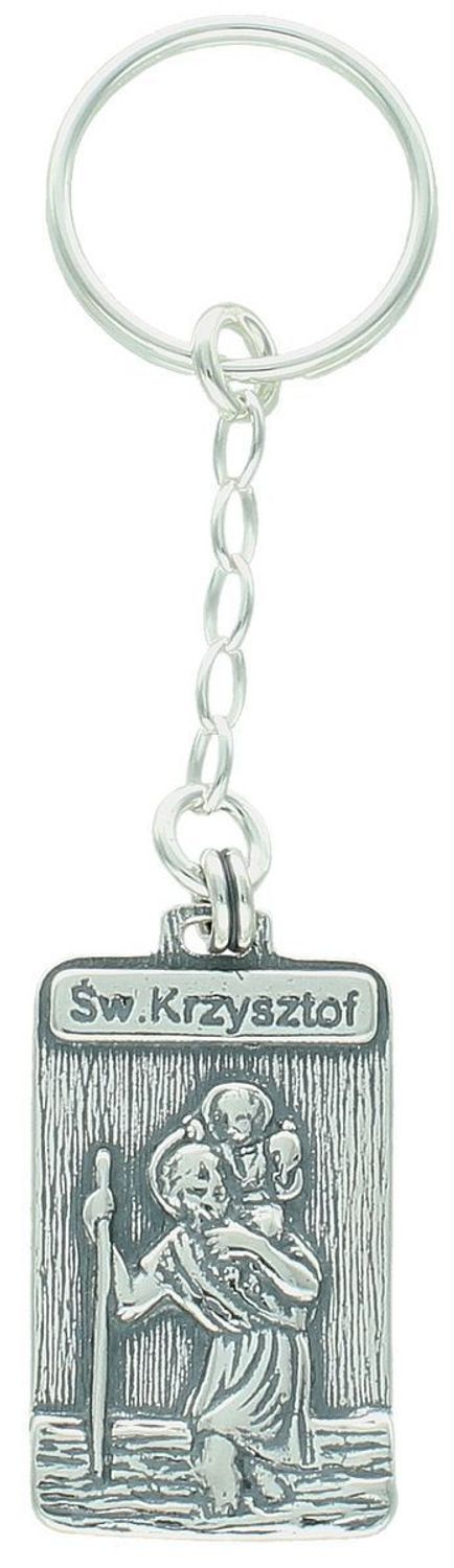 Srebrny Brelok Święty Krzysztof z Modlitwą – Patron Kierowców – Srebro 925 (2).jpg