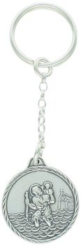 Srebrny Brelok Święty Krzysztof – Patron Kierowców, Próba 925 – 8 cm.jpg
