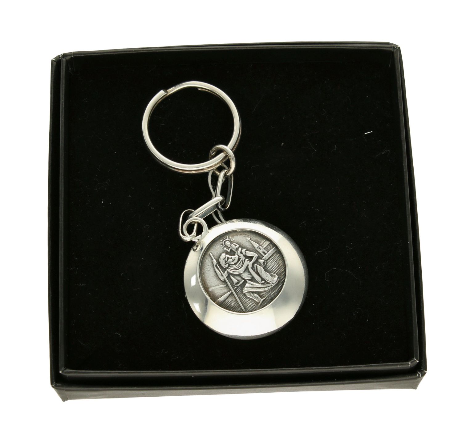 Srebrny brelok do kluczy Św. Krzysztof..jpg