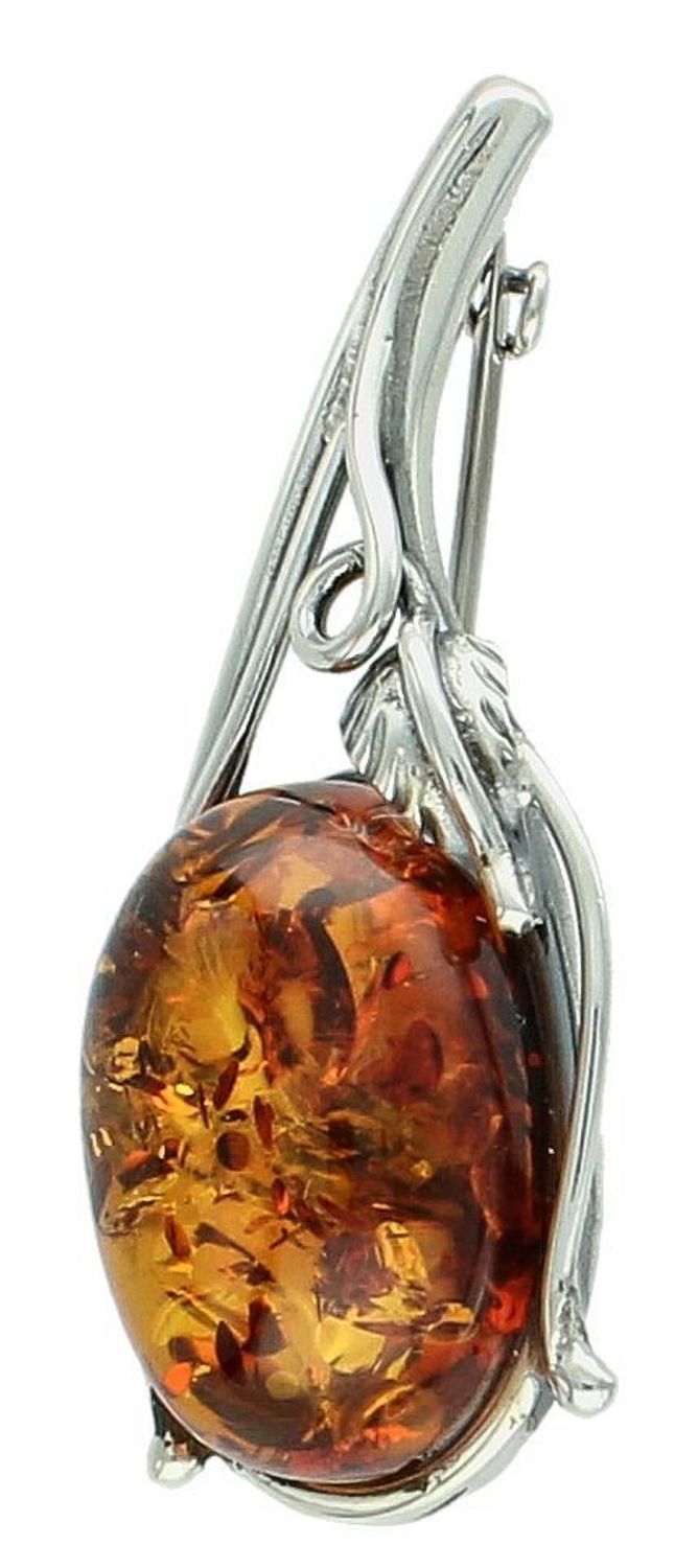 Broszka srebrna z bursztynem bałtyckim pr 585, DIA-BRO-12779-925.jpg