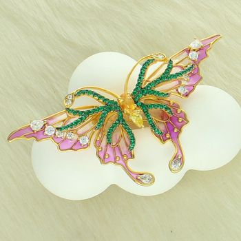 Srebrna broszka motyl z kolorowymi cyrkoniami 925 – elegancka broszka 7 cm (3).jpg