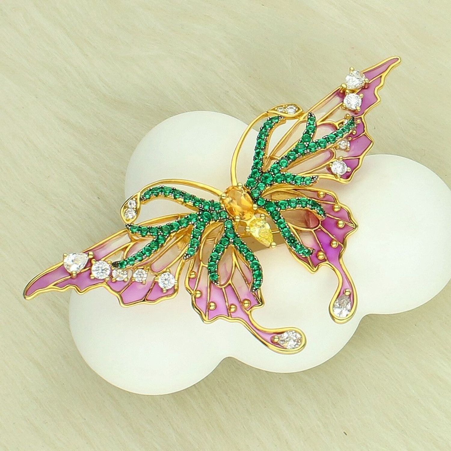 Srebrna broszka motyl z kolorowymi cyrkoniami 925 – elegancka broszka 7 cm (5).jpg