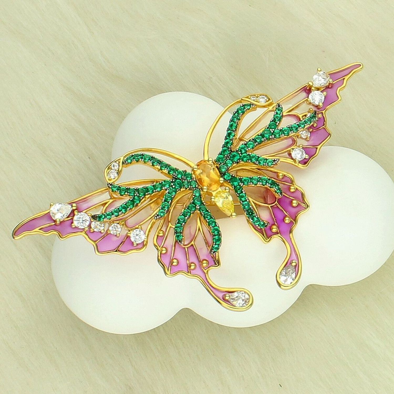 Srebrna broszka motyl z kolorowymi cyrkoniami 925 – elegancka broszka 7 cm (5).jpg