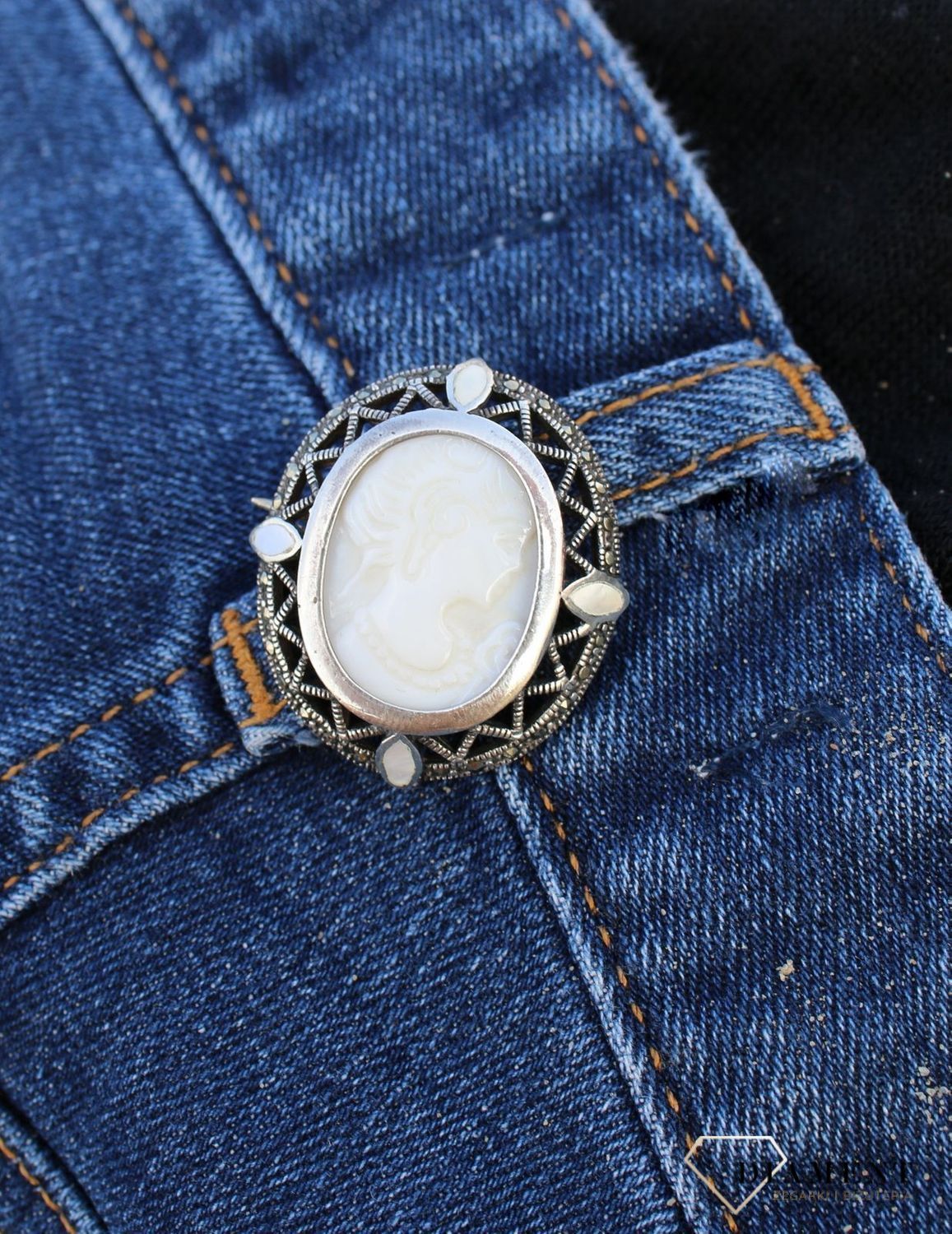 Srebrna broszka z markazytami Kamea DIA-BRO-3353-925.jpg