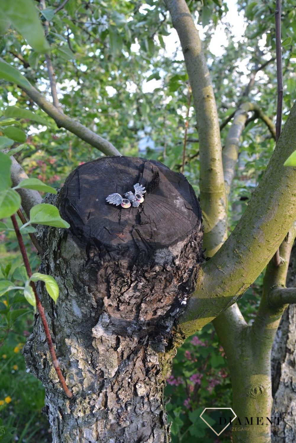 Srebrna broszka w kształcie Sowy z bursztynem i markazytami DIA-BRO-3357-925.jpg