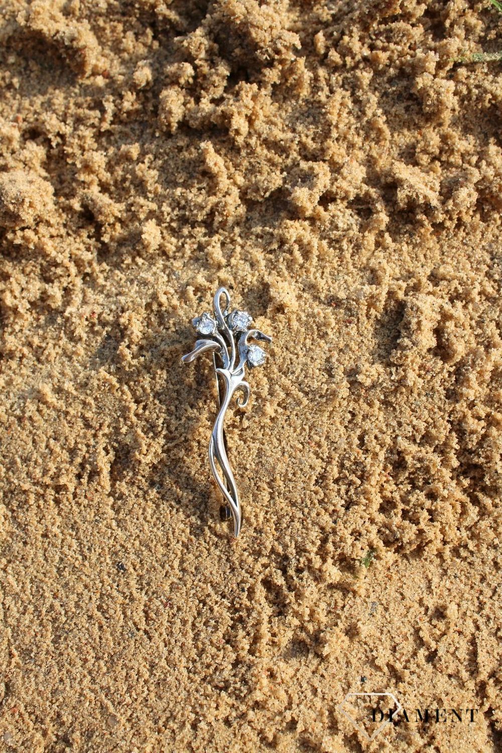 Srebrna broszka bukiet z cyrkoniami DIA-BRO-3359-925.jpg