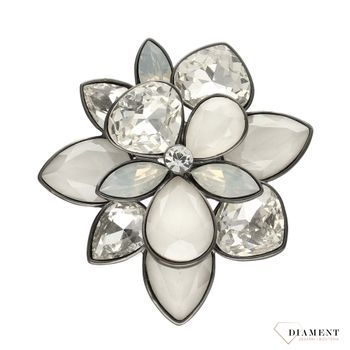 Broszka w kształcie kwiatka ozdobionego kryształami DIA-BRO-3366-925.jpg